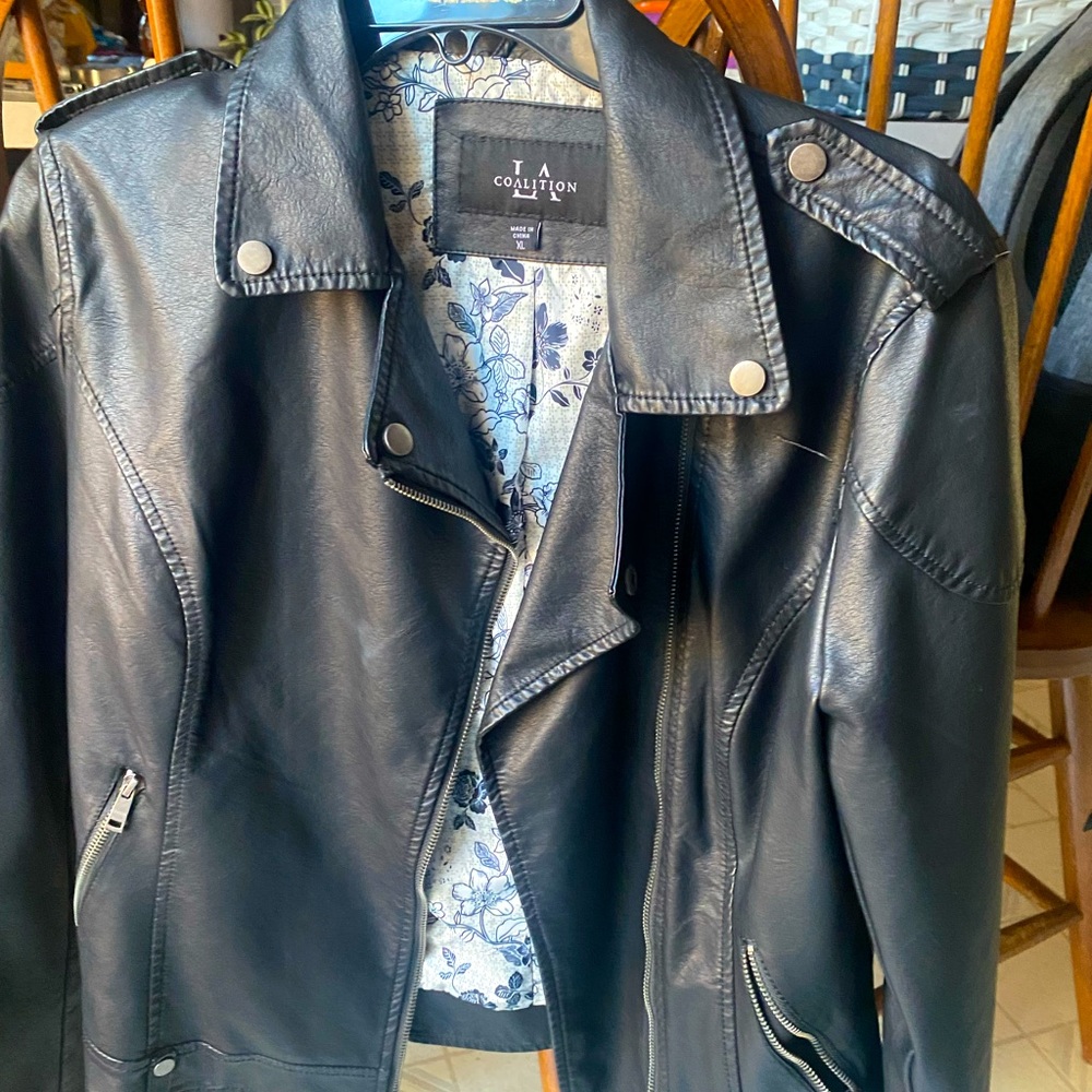 LA Coalition XL Faux leather jacket.